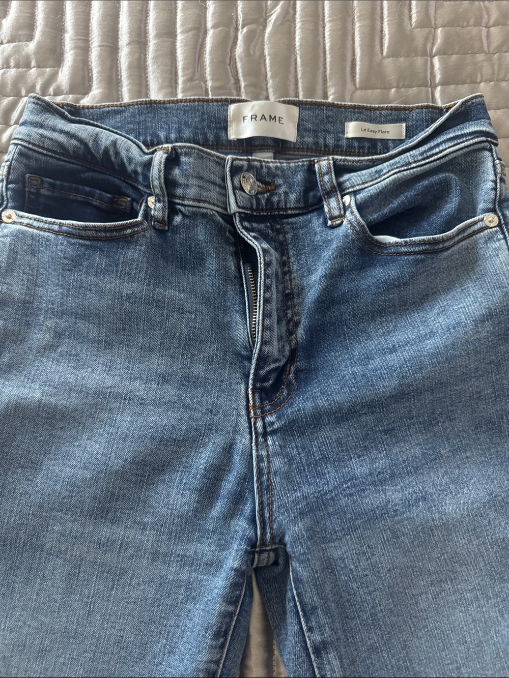 Frame Denim Light Blue Le Easy Flare Jeans